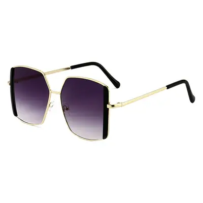 New Style Double Eyebrow Sunglasses Women Gold Frame