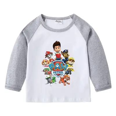 2023 Wang Wang Team Cotton Baby T-shirt Yellow White Round Neck Long Sleeve
