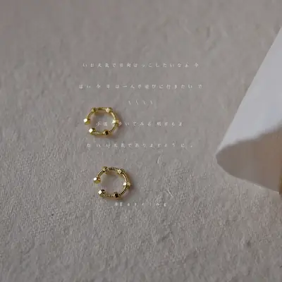 14K Gold Plated Ear Clip Earrings No Pierced Ears