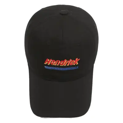 Men Baseball Cap Black Red Logo Sun Visor