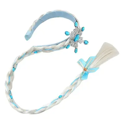 Ice and Snow Princess Wig Braid Hairband for Girls