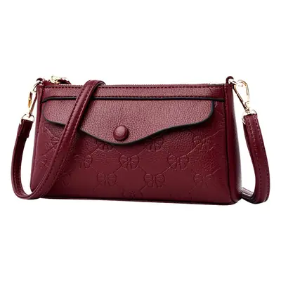 Textured Crossbody Bag for Women Maroon 2025