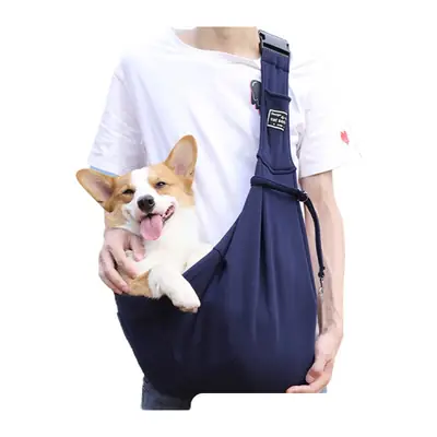 Folding Dog Backpack Blue Breathable Pet Bag