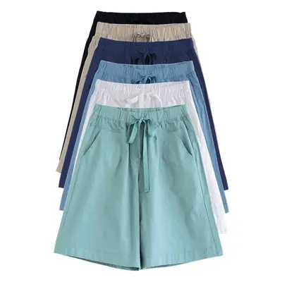 Women's Black Loose Summer Shorts High Waist 100kg