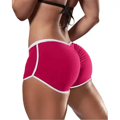 New European & American Cross-Border Sexy Low Waist Slim Fit Elastic Pleated Shorts for Women