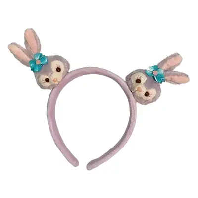 Rabbit Ear Headband with Faux Fur & Pink Pads
