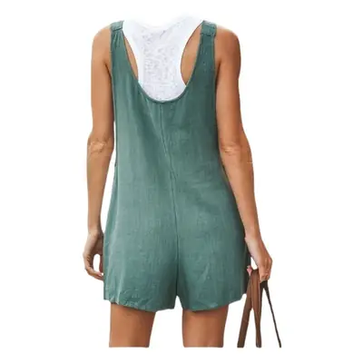 2025 Blue Lace-Up Cotton Shorts Set