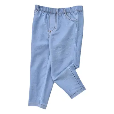 New Kids Blue Cotton Stretch Pants Elastic Waist