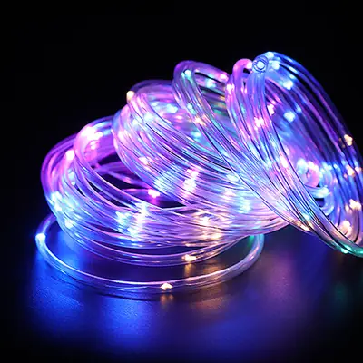 Purple LED Solar Tube Lamp Outdoor Waterproof