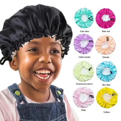 New Kids Satin Nightcap with Adjustable Button