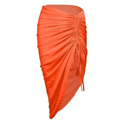 2025 Women Sexy Drawstring Skirt Red Slim Fit