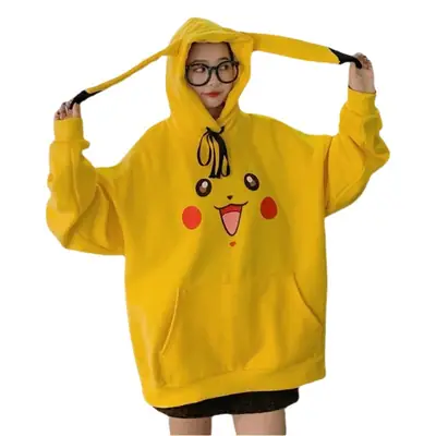 Pikachu Hooded Hoodie 190g Autumn Winter