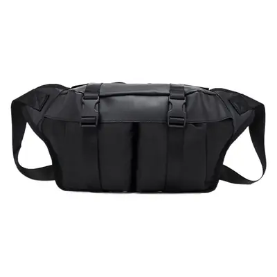 Men's Black Japanese Style Crossbody Bag Large Capacity