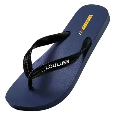 Men Black Korean Style Flip Flops Non-Slip