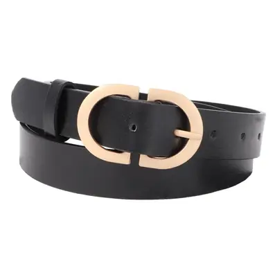 Black Retro Belt for Women with Korean Pin Buckle