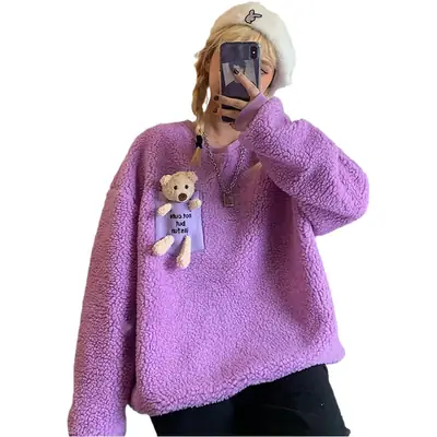 2020 Imitation Lamb Velvet Top for Women