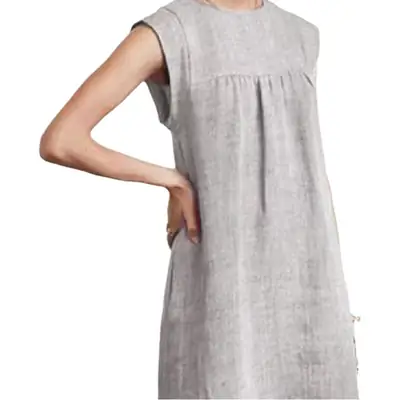 2025 Summer Loose Green Cotton Linen Dress