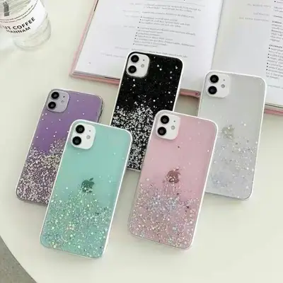 iPhone 16PROMAX Clear Starry Glitter Case