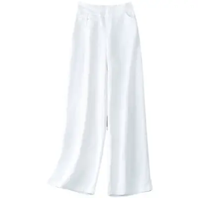 2026 Summer Women's Green Wide Leg Trousers