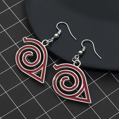 European & American Cross-Border Logo Alloy Earrings