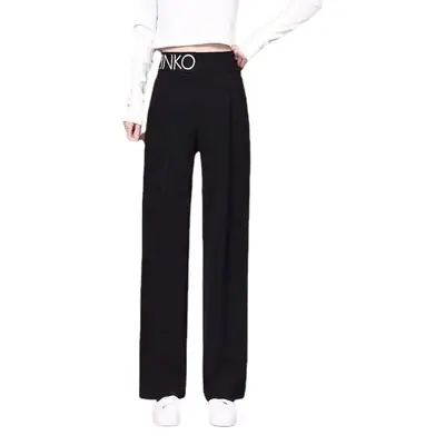 Women Wide Leg Pants Black 2024 Summer High Waist