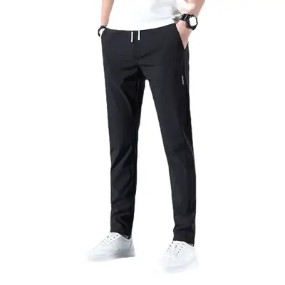 Men Ice Silk Sports Pants Large Elastic Breathable