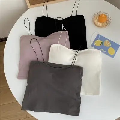 Pink Camisole Back Tube Top Summer Wear