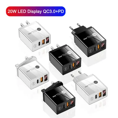 20W PD USB-C Fast Charging Travel Charger