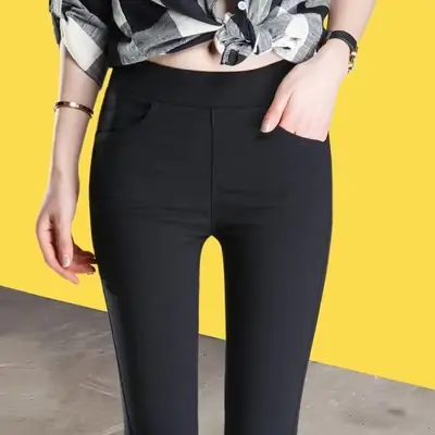 Women Slim Black Leggings Summer Wear 2021