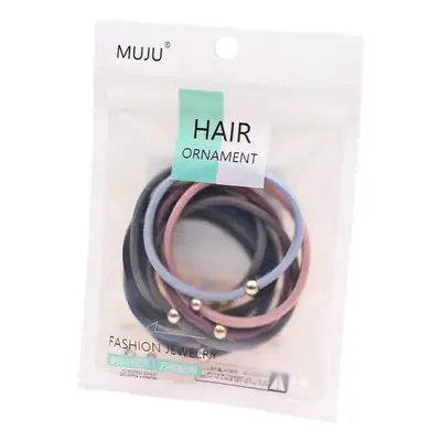 Black Gold Bead Hair Rope Ponytail for Women