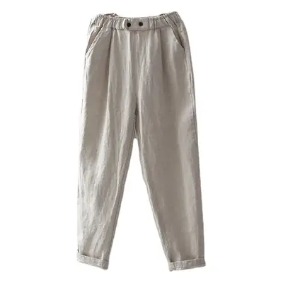 Pure Cotton Women's Summer Slimming Pants Large