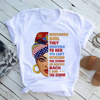 Women T-Shirt African Print Feminist Design