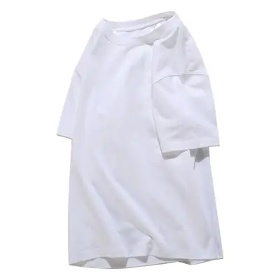 White Cotton Loose T-Shirt Plus Size Women's Joker Color