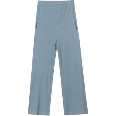 Pregnant Women's Wide Leg Pants Black Spring Autumn Loose Fit