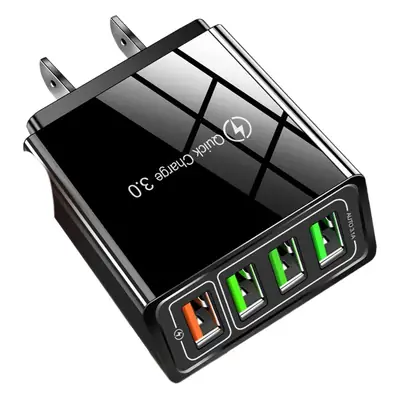 4 Usb Fast Charging Mobile Charger with LED Status Lights