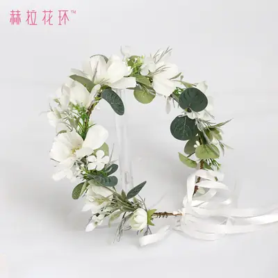 Fresh Bridal Wreath for Women's Photoshoots & Weddings