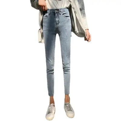 Women's Light Blue Slim Fit Jeans Summer 2021