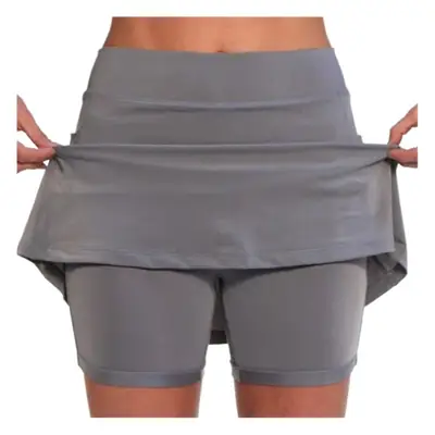 Women Black Mid-Waist Skirt with Pockets