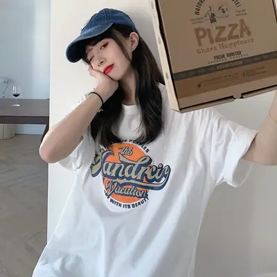 Loose Korean Women's Large Size Backing Shirt Summer Casual