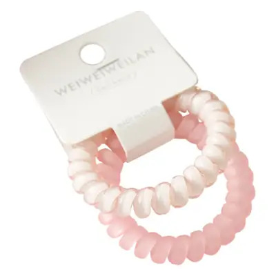 2 Card Pack Super Sweet Candy Color Transparent Frosted Telephone Line Hair Ring Simple Traceless Bracelet
