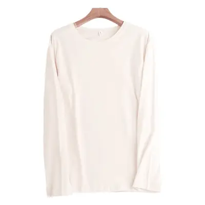 Women Long Sleeve T-Shirt Purple Loose Spring Autumn Korean Style
