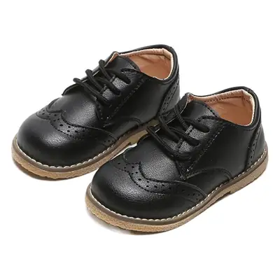 Boys' White Leather British Style Shoes 2024