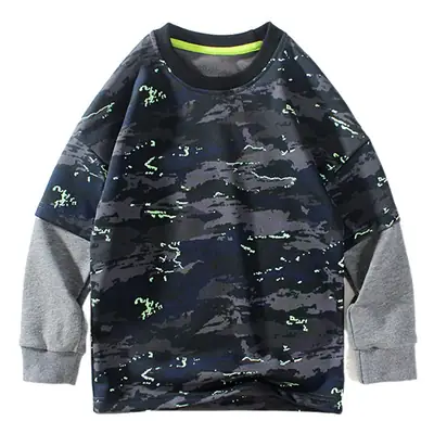 Kids Camouflage Long Sleeve Sweatshirt Medium Large