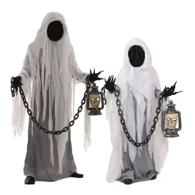 Adult Halloween Horror Ghost Faceless Costume for Men 120-140cm