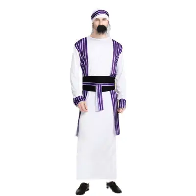 Halloween Arabian Costume Adult Men Women Robe Middle East Dubai