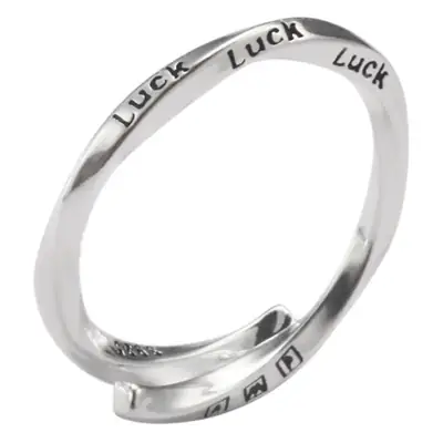 South Korea Dongdaemun 925 Sterling Silver Mobius Ring Ring Spiral Letter luck Ring 2021 New 5963A