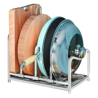 Adjustable 304 Stainless Steel Pot Lid Rack for Countertop