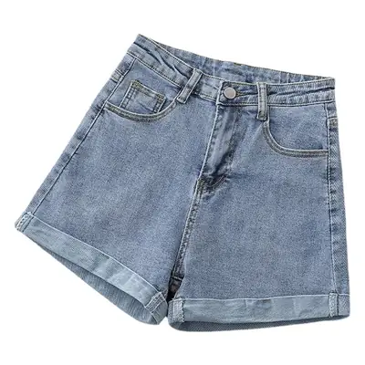 Women Denim Shorts High Waist Blue 2021