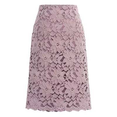 Lace Embroidered Skirt Lavender Large
