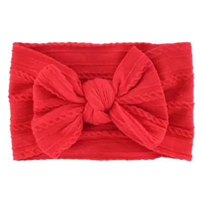 Beige Bow Hairband for Girls with Wide Elastic Band